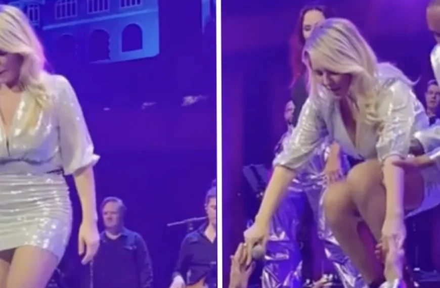 Oeps: Chantal Janzen Laat Meer Zien Dan Verwacht Na Sprong in Korte Jurk