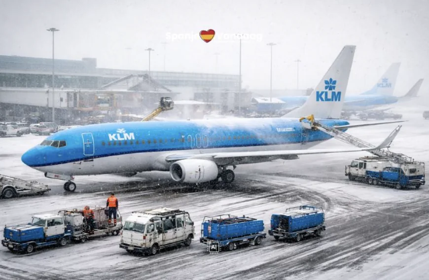 Winterweer zorgt voor nieuwe uitdagingen bij KLM en op Schiphol